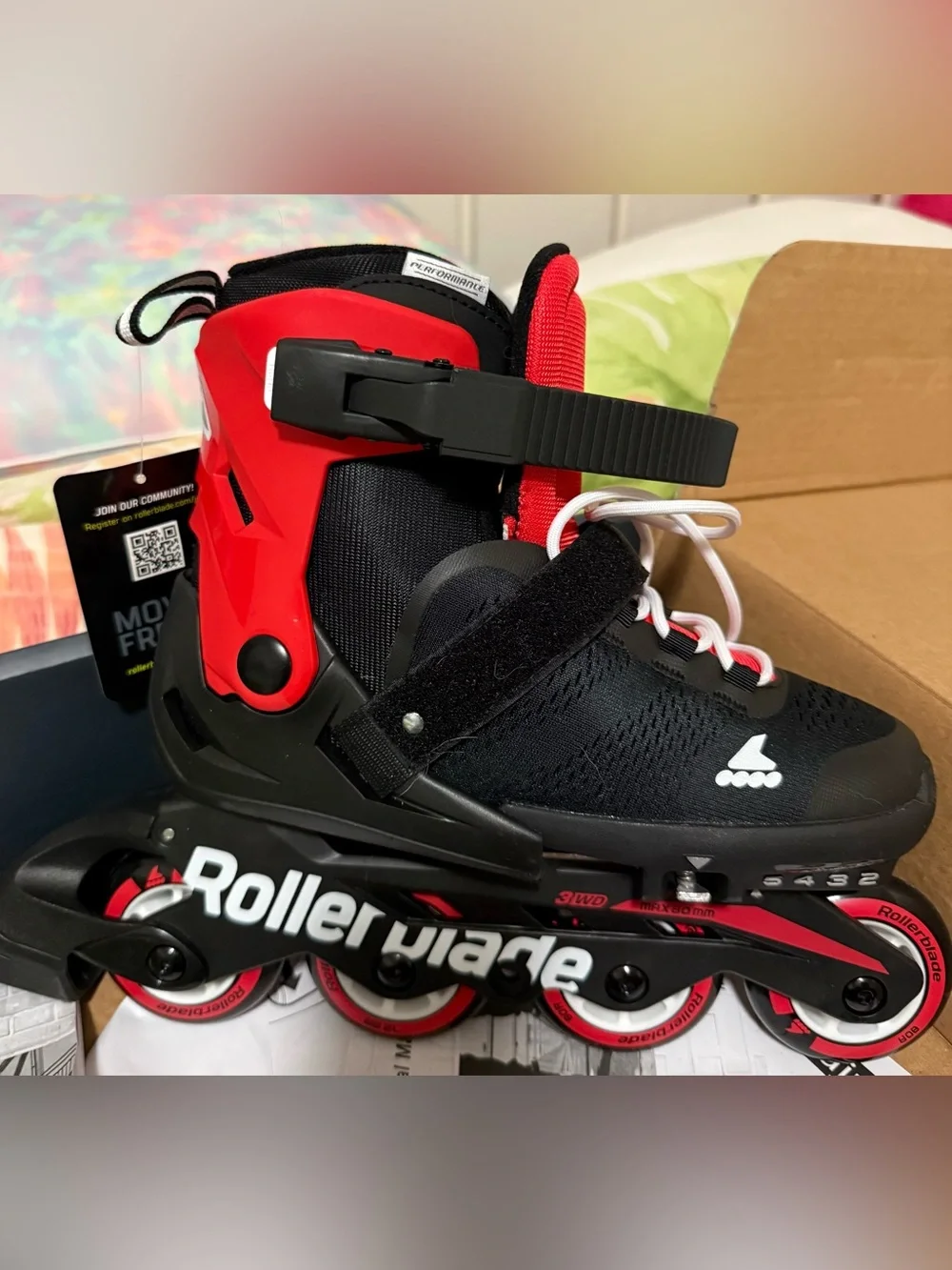 Kids Adjustable Inline Skates - Black & Red